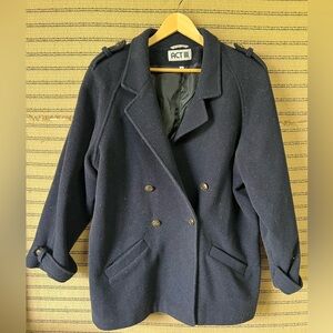 ACT III Heavy Wool Navy Peacoat